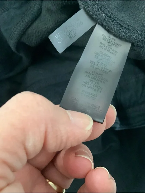 Calvin Klein Velour Pants Women's 1X Black Pull On Elastic Waist Comfy Wide Leg - Picture 4 of 16